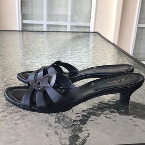 Cole Haan Black Low Heel Sandals